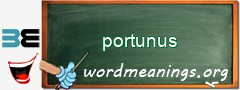 WordMeaning blackboard for portunus